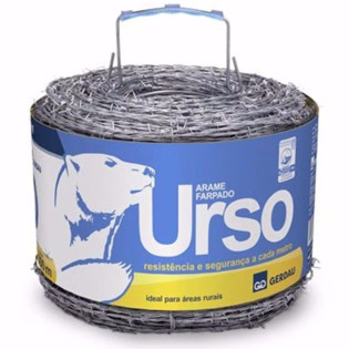 Arame Farpado Urso 1,6mm-500 Mts