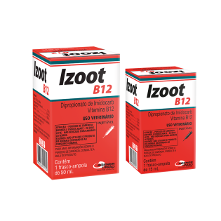 Izoot B12 Inj. 15ml (Dipropionato de Imidocarb) Izoot B12 Inj. 15ml (Dipropionato de Imidocarb)